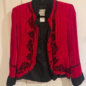 Vintage Red Velvet Jacket